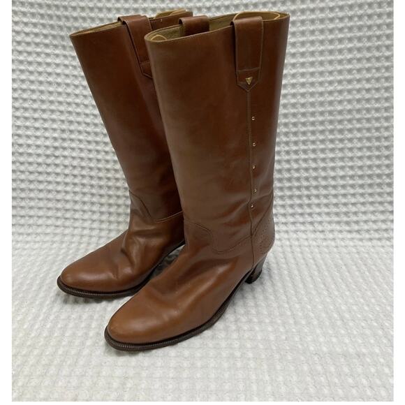 Vintage Gucci Riding Boots in Brown Leather - Size 6 - Picture 2 of 11